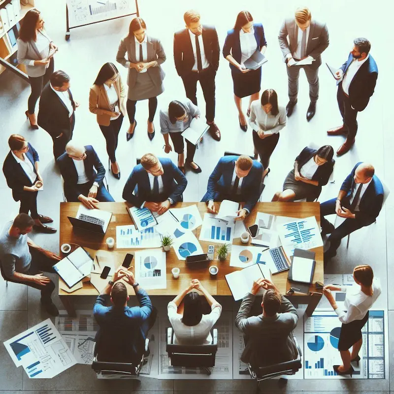 Travail en équipe comptabilité